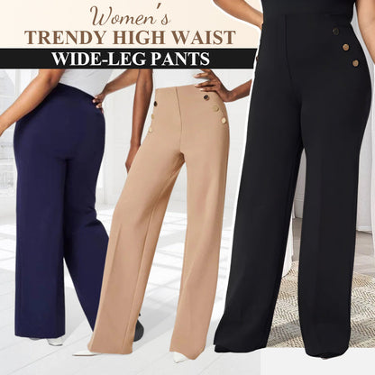 ⏳Limited-time 50% off⏰Women's Plus Size High Stretch High-Waist Wide-Leg Pants👖