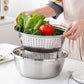 ⏳Limited-time 50% off⏰Household Thickened Stainless Steel 3-piece Vegetable Chopping and Draining Basket Set🥒🥔🧅