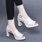 ⏳Limited-time 50% off⏰Stylish & Comfortable High Heel Leather Sandals for Women👡
