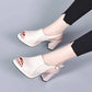 ⏳Limited-time 50% off⏰Stylish & Comfortable High Heel Leather Sandals for Women👡