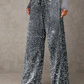 Limited-time 50% off⏰Women's Sequin Sparkle Wide Leg Pants with Elastic Waistband👖✨