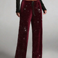Limited-time 50% off⏰Women's Sequin Sparkle Wide Leg Pants with Elastic Waistband👖✨