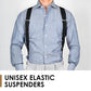 👔✅ 50% OFF! 🪩Men's X-Back Suspenders with Hook Clips – Adjustable & Heavy-Duty