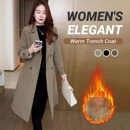⏳Limited-time 50% off⏰Women's Elegant Warm Trench Coat🧥