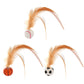 Interactive Cat Bouncy Ball with Feather