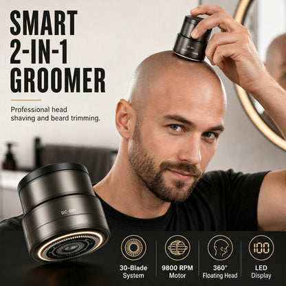 ⏳Limited-time 50% off⏰2-in-1 Smart Electric Bald Head Shaver and Beard Trimmer with Digital Display💈🪒