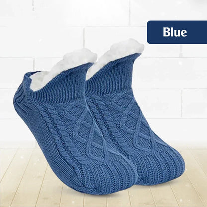 Fleece-Lined Non-Slip Thermal Slippers Socks