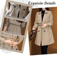 ⏳Limited-time 50% off⏰Comfortable Waisted Lapel Trench Coat🧥