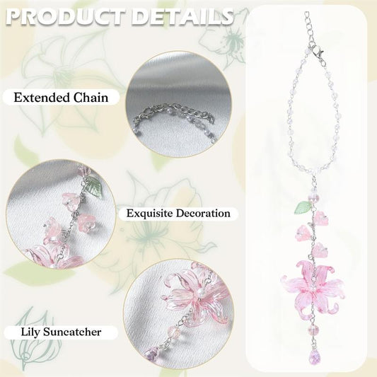 ⏳Limited-time 50% off⏰Elegant Crystal Floral Car Charm💐