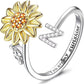 ⏳Limited-time 50% off⏰Sunflower Initial Letter Spinner Ring🌻💍