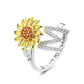 ⏳Limited-time 50% off⏰Sunflower Initial Letter Spinner Ring🌻💍