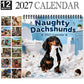 ⏳Limited-time 50% off⏰Naughty Dachshunds 2027 Wall Calendar – 12 Months of Mischief, Mayhem & Sausage Dog Smiles🐶📅
