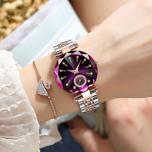 ⏳Limited-time 50% off⏰Women's Luxury Shiny Waterproof Stainless Steel Watch⌚💎👑