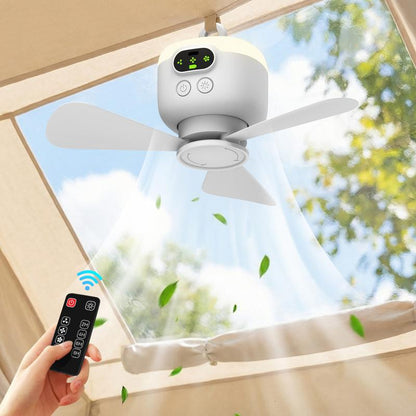 ⏳Limited-time 50% off⏰Rechargeable ceiling fan with LED lights 🌬️✨