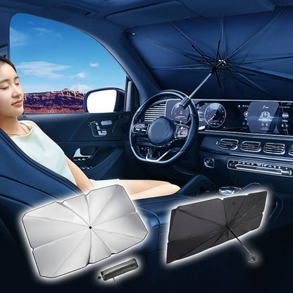 ⏳Limited-time 50% off⏰Car Windshield Sun Shade Umbrella - Foldable Car Umbrella Sunshade Cover UV Block Car Front Window (Heat Insulation Protection) for Auto Windshield Covers Most Cars🚗⛱️🌞