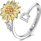 ⏳Limited-time 50% off⏰Sunflower Initial Letter Spinner Ring🌻💍