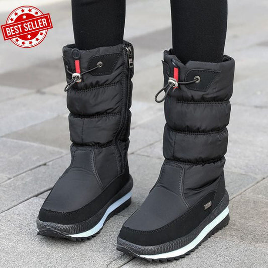 ⏳Limited-time 50% off⏰Women's High-End Tall Waterproof Anti-Slip Faux Fur Snow Boots🔥❄️