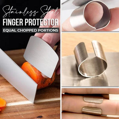🎉 2026 Sale — Over 28600 Sold!💞 Stainless Steel Adjustable Finger Guard‑Kitchen Safe 🔪