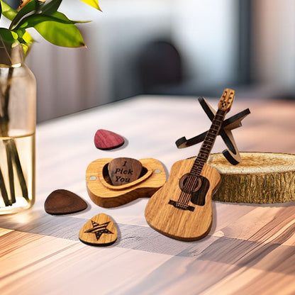 (🔥HOT SALE NOW 49% OFF) -Wooden Acoustic Guitar Pick Box🎸