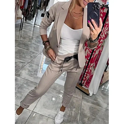 ⏳Limited-time 50% off⏰Women's Casual Suit Jacket Pants 2-Piece Set🧥👖