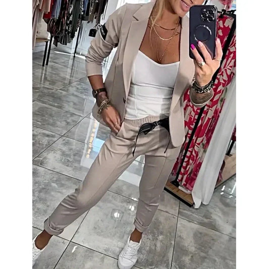 ⏳Limited-time 50% off⏰Women's Casual Suit Jacket Pants 2-Piece Set🧥👖
