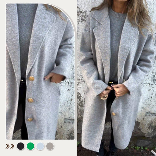 ⏳Limited-time 50% off⏰Women's Long-sleeve Tweed Lapel Coat🧥