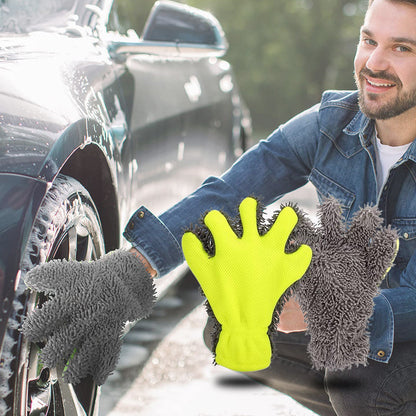 ⏳Limited-time 50% off⏰Double-Sided Five-Finger Car Wash Gloves🧽🧤🚗