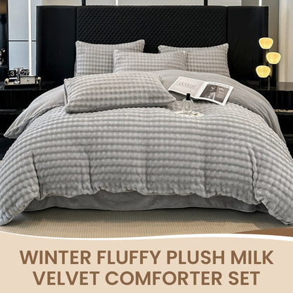 ⏳Limited-time 50% off⏰Winter Fluffy Plush Milk Velvet Comforter Set🛏️