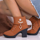 ⏳Time-limited Special⏰Women's Chunky Heeled Ankle Boots with Rhinestone Decor👠