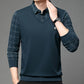 Men's fake two-part collar long-sleeved t-shirt