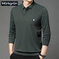 Men's fake two-part collar long-sleeved t-shirt