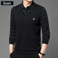 Men's fake two-part collar long-sleeved t-shirt