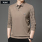 Men's fake two-part collar long-sleeved t-shirt
