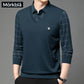 Men's fake two-part collar long-sleeved t-shirt