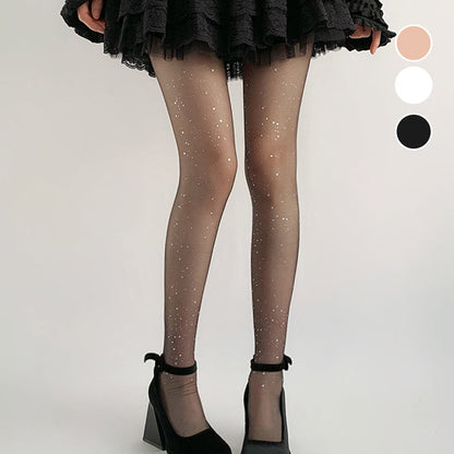 Fashionable glitter socks for women