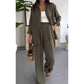 ⏳Limited-time 50% off⏰Womens Fashion Solid Color Loose Shirt Casual Wide Leg Trousers (2 Piece Set)👚👖