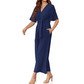 ⏳Limited-time 50% off⏰Women's Elegant V-Neck Wide Leg Waist Tie Jumpsuit👚👖👗