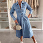 ⏳Limited-time 50% off⏰Women's Button Down Long Sleeve Denim Dress👗