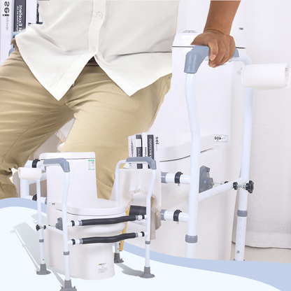 🔥HOT SALE 50% OFF! 🚽🛡️ Getting up and down shouldn't be a struggle — these toilet safety rails give seniors the support they need. Tool‑free installation, anti‑slip suction cups, and built‑in paper holder. 🏠