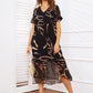 ⏳Limited-time 50% off⏰Flowy V-Neck Printed Long Dress👗