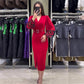 ⏳Limited-time 50% off⏰Women’s Elegant V-neck Dress in Red👗