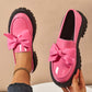 ⏳Time-limited Special⏰Chic Sweet Platform Loafers with Bow👠
