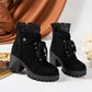 ⏳Limited-time 50% off⏰Women's Chunky Heel Lace Ankle Booties👢