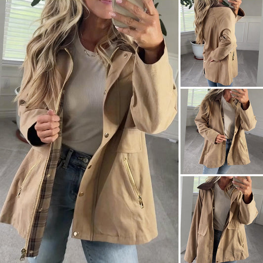 🍂Autumn Specials🍂Women's Khaki Vintage Jacket🧥