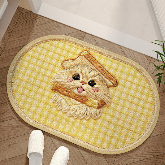 ⏳Limited-time 50% off⏰Absorbent Woven Bath Mat with Non-Slip Bottom🐶🐱