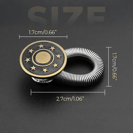⏳Limited-time 50% off⏰Spring-Loaded Metal Waist Extender Button for Jeans🔩👖