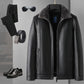 ⏳Limited-time 50% off⏰Men's Warm Faux Leather Plush Lapels Jacket🧥