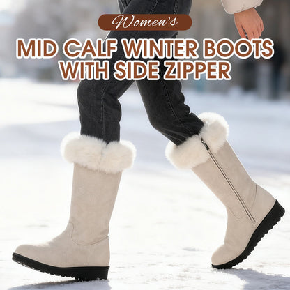 ⏳Limited-time 50% off⏰Women's Mid Calf Winter Boots👢