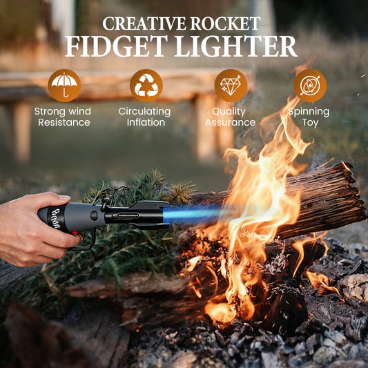 🚀 50% OFF NOW! ⏰ Creative Rocket Fidget Lighter - Fun Design & Reliable Flame, Perfect for Gadget Lovers ✨
