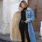 ⏳Limited-time 50% off⏰Women's Warm Lined Long Denim Coat🧥
